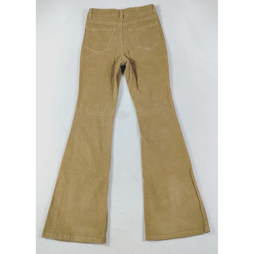 Blue Spice Corduroy Pants 5 Brown High Waist Flare Stretch Casual Minimalist